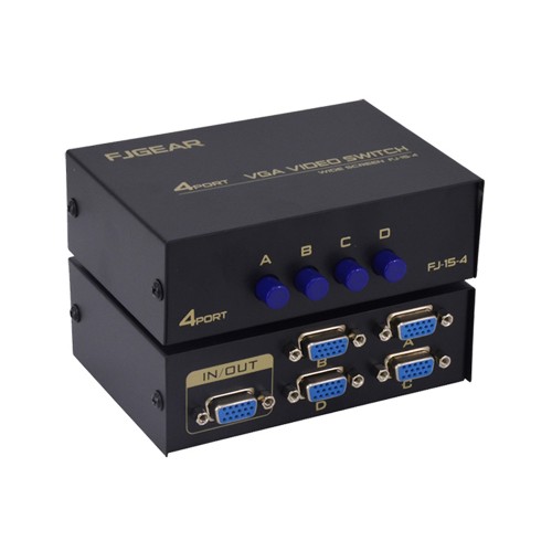 Çok Fonksiyolu 4 Port VGA Seçici Switch 1 Giriş 4 Çıkış - 4 Giriş 1 Çıkış